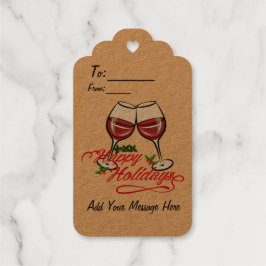 ハッピーホリデーズワイン ギフトタグ