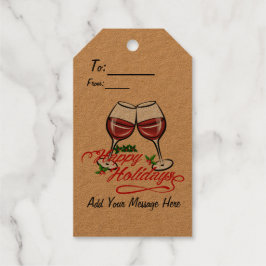 ハッピーホリデーズワイン ギフトタグ