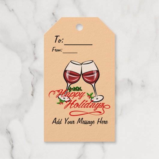 ハッピーホリデーズワイン ギフトタグ (裏面)