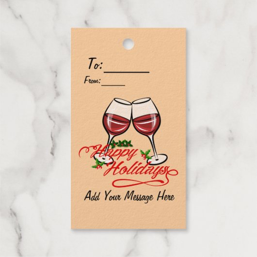 ハッピーホリデーズワイン ギフトタグ (裏面)