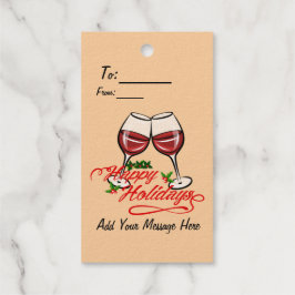 ハッピーホリデーズワイン ギフトタグ