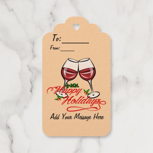 ハッピーホリデーズワイン ギフトタグ (裏面)