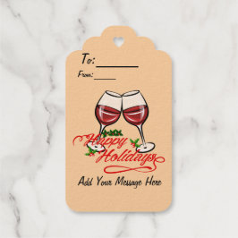 ハッピーホリデーズワイン ギフトタグ