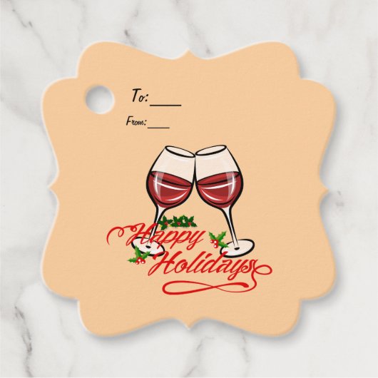 ハッピーホリデーズワイン フェイバータグ (正面)