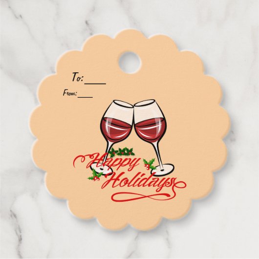 ハッピーホリデーズワイン フェイバータグ (正面)