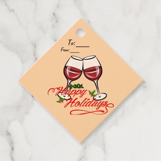 ハッピーホリデーズワイン フェイバータグ (正面)