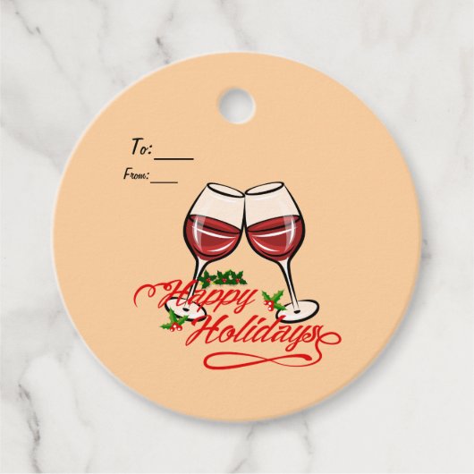ハッピーホリデーズワイン フェイバータグ (正面)