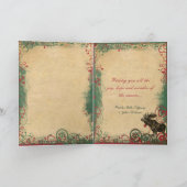 ハッピーホリデーズヴィンテージあなたの写真カードを選択 シーズンカード (内部)