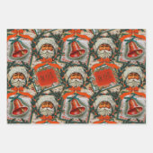 ハッピーホリデーズヴィンテージサンタ ラッピングペーパーシート (正面)