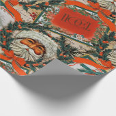 ハッピーホリデーズヴィンテージサンタ ラッピングペーパー (角)