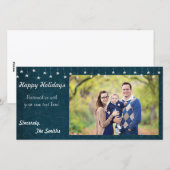 ハッピーホリデーズヴィンテージスターライトブルー8x4 シーズンカード (正面/裏面)