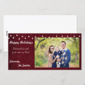 ハッピーホリデーズヴィンテージスターライトレッド8x4 シーズンカード (正面/裏面)