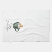 ハッピーホリデーズヴィンテージホットチョコレート キッチンタオル (横)