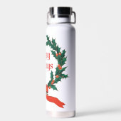 ハッピーホリデーズヴィンテージホリークリスマスリース ウォーターボトル (背面)