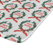 ハッピーホリデーズヴィンテージホリークリスマスリース カッティングボード (角)