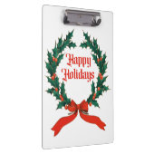 ハッピーホリデーズヴィンテージホリークリスマスリース クリップボード (右)