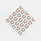 ハッピーホリデーズヴィンテージホリークリスマスリース スタンダードランチョンナプキン (角)