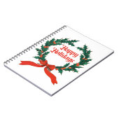 ハッピーホリデーズヴィンテージホリークリスマスリース ノートブック (左側)