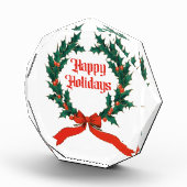 ハッピーホリデーズヴィンテージホリークリスマスリース フォトブロック (右)