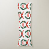 ハッピーホリデーズヴィンテージホリークリスマスリース ボディピロー (正面縦)