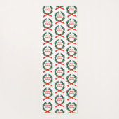 ハッピーホリデーズヴィンテージホリークリスマスリース ヨガマット (裏面)