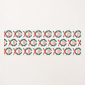 ハッピーホリデーズヴィンテージホリークリスマスリース ヨガマット (正面(横))