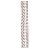 ハッピーホリデーズヴィンテージホリークリスマスリース ロングテーブルランナー (正面)