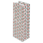 ハッピーホリデーズヴィンテージホリークリスマスリース ワインギフトバッグ (正面アングル)