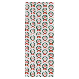 ハッピーホリデーズヴィンテージホリークリスマスリース ワインギフトバッグ