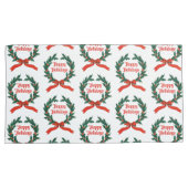 ハッピーホリデーズヴィンテージホリークリスマスリース 枕カバー (正面右)