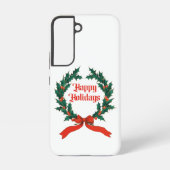 ハッピーホリデーズヴィンテージホリークリスマスリース SAMSUNG GALAXYケース (裏面)