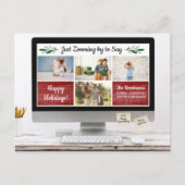 ハッピーホリデーズーおもしろいム検疫フォトコラージュ ポストカード (正面)