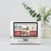 ハッピーホリデーズーおもしろいム検疫フォトコラージュ ポストカード (スタンド正面)