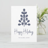 ハッピーホリデーズ企業のビジネスネイビーホリデー シーズンカード (スタンド正面)