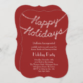 ハッピーホリデーズ企業の招待状 招待状 (正面/裏面)