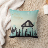 ハッピーホリデーズ出生マンガーシーン クッション (ブランケット)