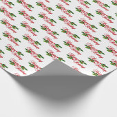 ハッピーホリデーズ刺繍ルックヴィンテージスタイルギフト ラッピングペーパー (角)