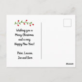 ハッピーホリデーズ名前をカスタムすると写真 ポストカード (裏面)