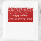 ハッピーホリデーズ封筒用シールステッカーテンプレート 長方形シール (バッグ)