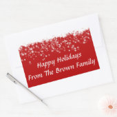 ハッピーホリデーズ封筒用シールステッカーテンプレート 長方形シール (封筒)