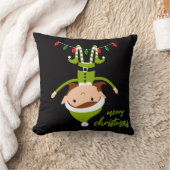ハッピーホリデーズ小妖精や小人クリスマスデコール クッション (ブランケット)