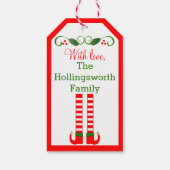 ハッピーホリデーズ小妖精や小人 ギフトタグ (裏面)