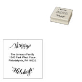 ハッピーホリデーズ差出人住所 ラバースタンプ (押印)