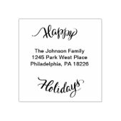 ハッピーホリデーズ差出人住所 ラバースタンプ (インプリント)