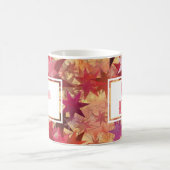 ハッピーホリデーズ抽象芸術スターパーソナライズされた コーヒーマグカップ (中央)