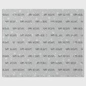 ハッピーホリデーズ文字インスノーフレーク ラッピングペーパー (フラット)