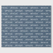 ハッピーホリデーズ文字オンスターズ ラッピングペーパー (フラット)