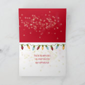 ハッピーホリデーズ文字オンビーチ カード (内部)