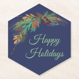 ハッピーホリデーズ紙コースター ペーパーコースター