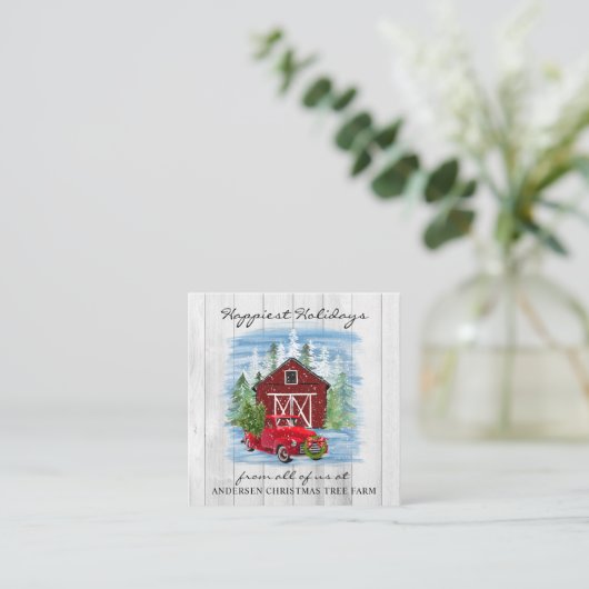 ハッピーホリデーズ素朴カントリーホリデーファーム スクエア名刺